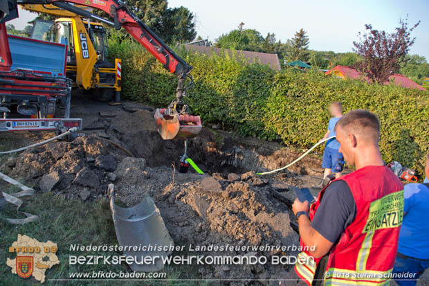 20180809 Kleingartensiedlung in Traiskirchen nach Wasserrohrbruch berflutet Foto:  Stefan Schneider