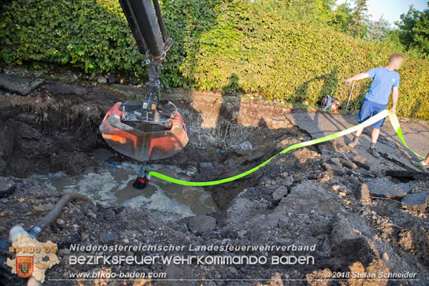 20180809 Kleingartensiedlung in Traiskirchen nach Wasserrohrbruch berflutet  Foto:  Stefan Schneider