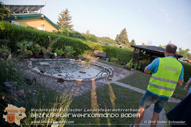 20180809 Kleingartensiedlung in Traiskirchen nach Wasserrohrbruch berflutet Foto:  Stefan Schneider