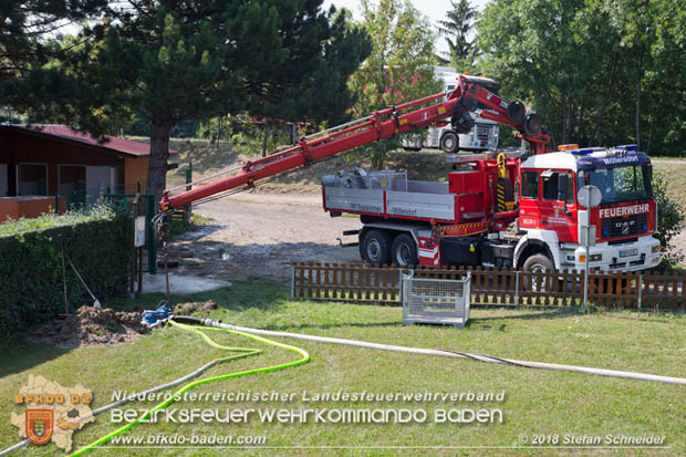 20180809 Kleingartensiedlung in Traiskirchen nach Wasserrohrbruch berflutet Foto:  Stefan Schneider