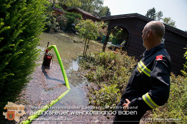 20180809 Kleingartensiedlung in Traiskirchen nach Wasserrohrbruch berflutet Foto:  Stefan Schneider