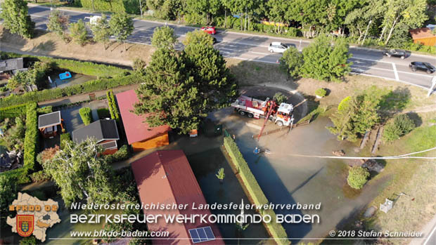 20180809 Kleingartensiedlung in Traiskirchen nach Wasserrohrbruch berflutet Foto:  Stefan Schneider