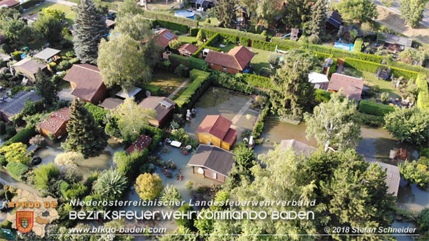 20180809 Kleingartensiedlung in Traiskirchen nach Wasserrohrbruch berflutet Foto:  Stefan Schneider