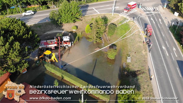 20180809 Kleingartensiedlung in Traiskirchen nach Wasserrohrbruch berflutet Foto:  Stefan Schneider