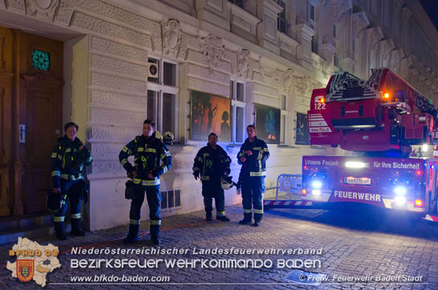 20180831 Nchtlcher Brand in einem Innenstadtlokal in Baden  Foto:  Christoph Hinterberger FF Baden-Stadt