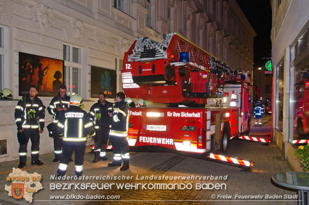 20180831 Nächtlcher Brand in einem Innenstadtlokal in Baden Foto: © Christoph Hinterberger FF Baden-Stadt 20180831 Nächtlcher Brand in einem Innenstadtlokal in Baden Foto: © Christoph Hinterberger FF Baden-Stadt