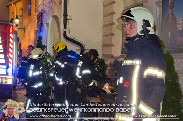 20180831 Nächtlcher Brand in einem Innenstadtlokal in Baden Foto: © Christoph Hinterberger FF Baden-Stadt 20180831 Nächtlcher Brand in einem Innenstadtlokal in Baden Foto: © Christoph Hinterberger FF Baden-Stadt