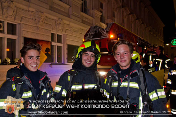 20180831 Nchtlcher Brand in einem Innenstadtlokal in Baden  Foto:  Christoph Hinterberger FF Baden-Stadt