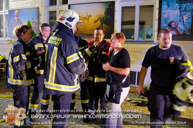 20180831 Nchtlcher Brand in einem Innenstadtlokal in Baden  Foto:  Christoph Hinterberger FF Baden-Stadt