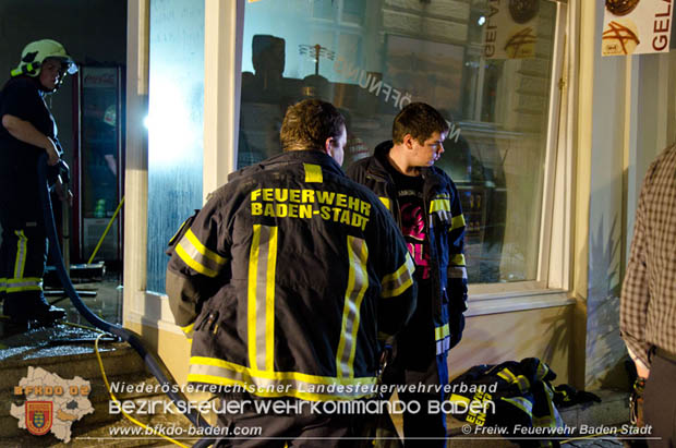 20180831 Nchtlcher Brand in einem Innenstadtlokal in Baden  Foto:  Christoph Hinterberger FF Baden-Stadt