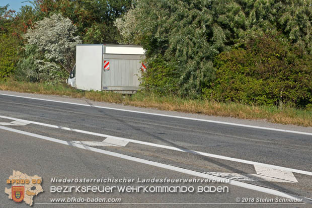 20180918 Verkehrsunfall auf der A2 beim Knoten Guntramsdorf  Foto:  Stefan Schneider 