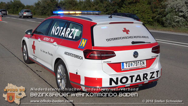 20180918 Verkehrsunfall auf der A2 beim Knoten Guntramsdorf Foto: © Stefan Schneider 20180918 Verkehrsunfall auf der A2 beim Knoten Guntramsdorf Foto: © Stefan Schneider