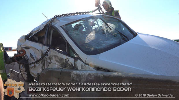 20180918 Verkehrsunfall auf der A2 beim Knoten Guntramsdorf  Foto:  Stefan Schneider 