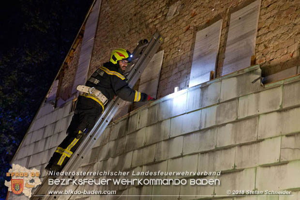 20181024 Sturmtief "Siglinde" ber Baden Stadtteil Weikersdorf  Foto:  Stefan Schneider