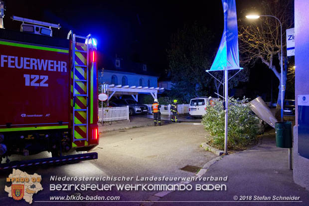 20181024 Sturmtief "Siglinde" ber Baden Stadtteil Weikersdorf  Foto:  Stefan Schneider