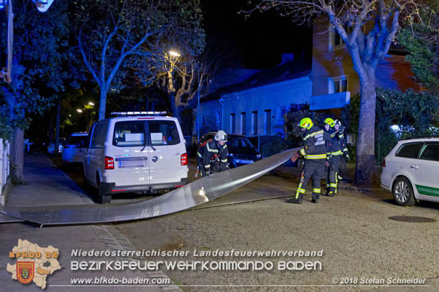 20181024 Sturmtief "Siglinde" ber Baden Stadtteil Weikersdorf  Foto:  Stefan Schneider