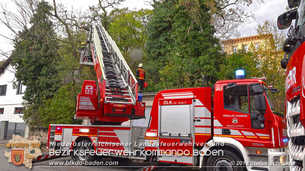 20181024 Sturmtief "Siglinde" ber Baden Stadtteil Weikersdorf  Foto:  Stefan Schneider FF Baden-Stadt