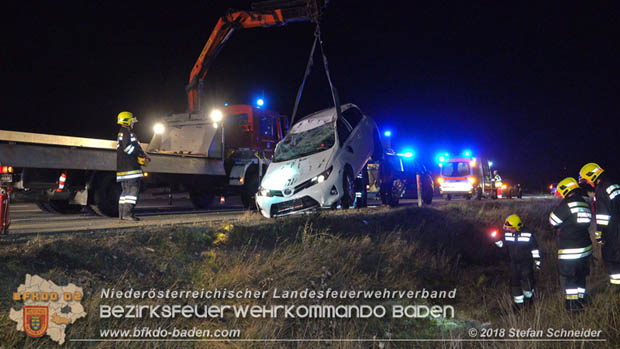 20181117 Verkehrsunfall A2 RFB Wien Hhe Bad Vslau  Foto:  Stefan Schneider