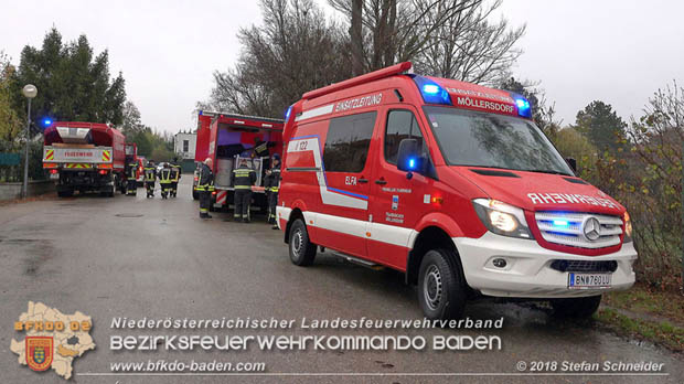 20181120 Kleiner Gewsserschaden auf Teich in der Eigenheimsiedlung Mllersdorf/Guntramsdorf  Foto:  Stefan Schneider BFK BADEN