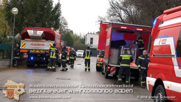 20181120 Kleiner Gewsserschaden auf Teich in der Eigenheimsiedlung Mllersdorf/Guntramsdorf  Foto:  Stefan Schneider BFK BADEN