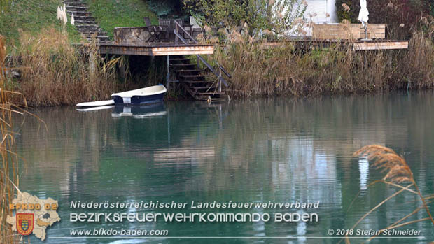 20181120 Kleiner Gewsserschaden auf Teich in der Eigenheimsiedlung Mllersdorf/Guntramsdorf  Foto:  Stefan Schneider BFK BADEN