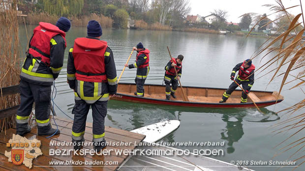 20181120 Kleiner Gewsserschaden auf Teich in der Eigenheimsiedlung Mllersdorf/Guntramsdorf  Foto:  Stefan Schneider BFK BADEN