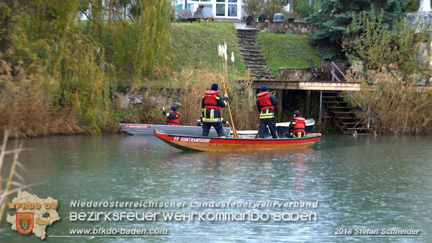 20181120 Kleiner Gewsserschaden auf Teich in der Eigenheimsiedlung Mllersdorf/Guntramsdorf  Foto:  Stefan Schneider BFK BADEN