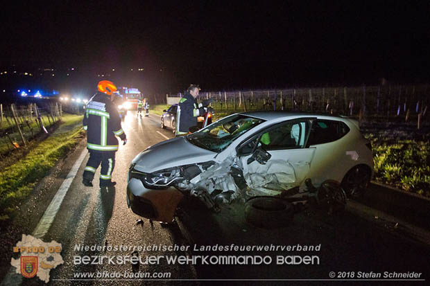 20181208 Seitlicher Frontalcrash zweier Pkw auf der Weinbergstrae bei Pfaffsttten  Foto:  Stefan Schneider