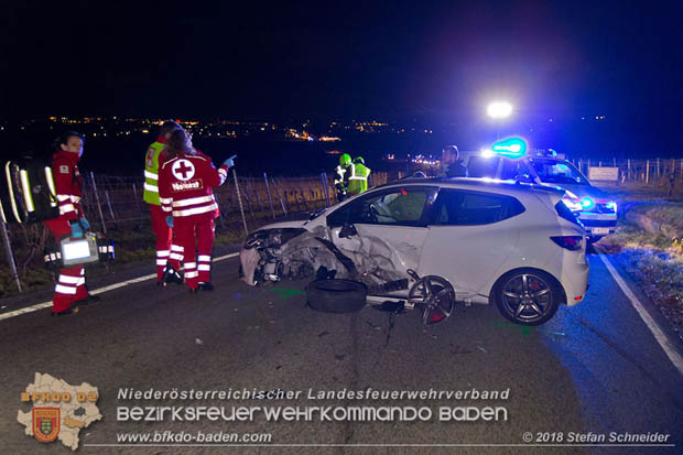 20181208 Seitlicher Frontalcrash zweier Pkw auf der Weinbergstrae bei Pfaffsttten  Foto:  Stefan Schneider