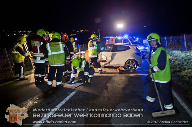 20181208 Seitlicher Frontalcrash zweier Pkw auf der Weinbergstrae bei Pfaffsttten  Foto:  Stefan Schneider