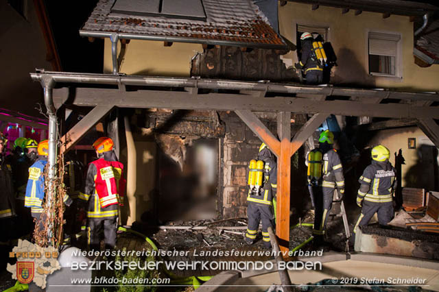 20190103 Brand in einer Tribuswinkler Reihenwohnhausanlage  Foto:  Stefan Schneider