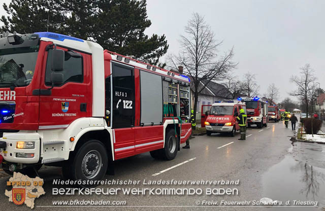 20190105 Kchenbrand in Schnau a.d.Triesting  Foto:  Freiwillige Feuerwehr Schnau