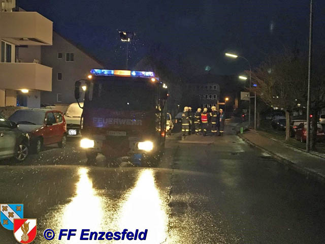 20190106 Verkehrsunfall im Ortsgebiet von Enzesfeld  Foto:  FF Enzesfeld