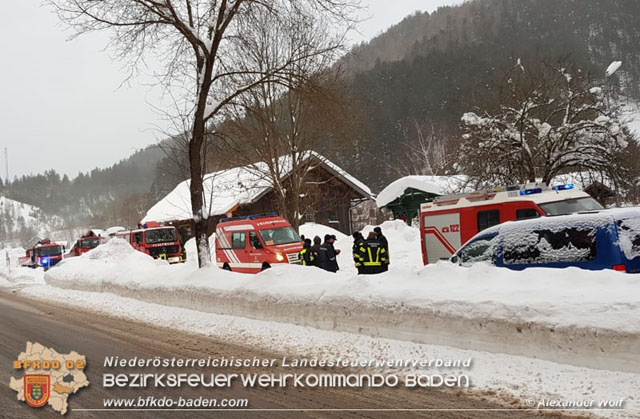 20190112 Katastrophen-Hilfsdiensteinsatz im Bezirk Lilienfeld  Foto:  Alexander Wolf