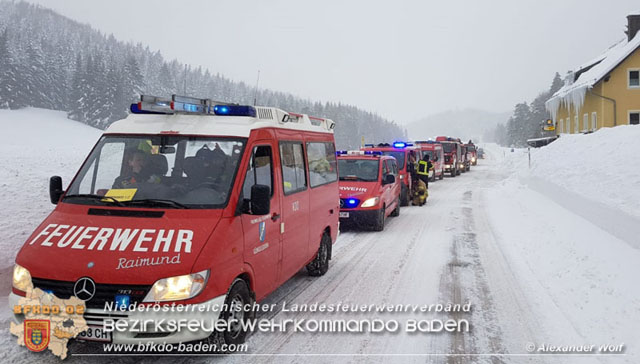 20190112 Katastrophen-Hilfsdiensteinsatz im Bezirk Lilienfeld  Foto:  Alexander Wolf