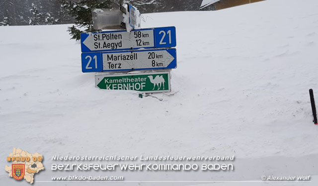 20190112 Katastrophen-Hilfsdiensteinsatz im Bezirk Lilienfeld  Foto:  Alexander Wolf