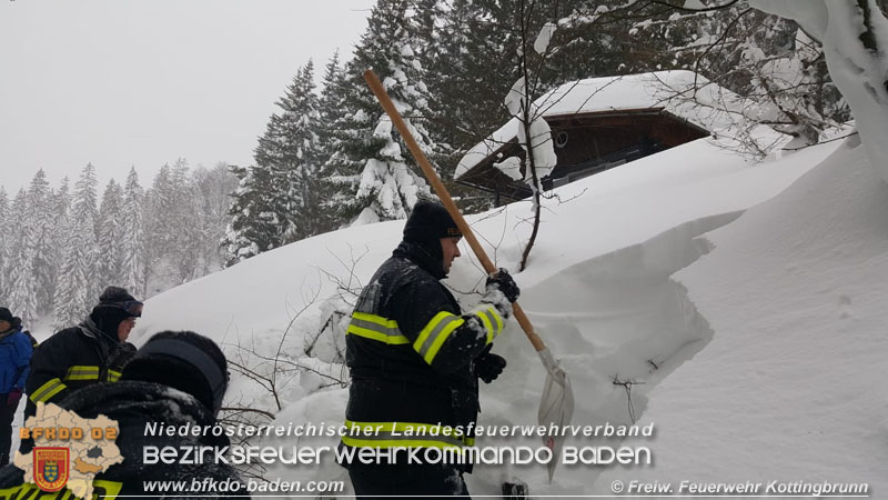 20190112 Katastrophen-Hilfsdiensteinsatz im Bezirk Lilienfeld  Foto:  FF Kottingbrunn