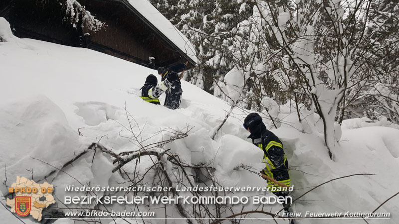 20190112 Katastrophen-Hilfsdiensteinsatz im Bezirk Lilienfeld  Foto:  FF Kottingbrunn