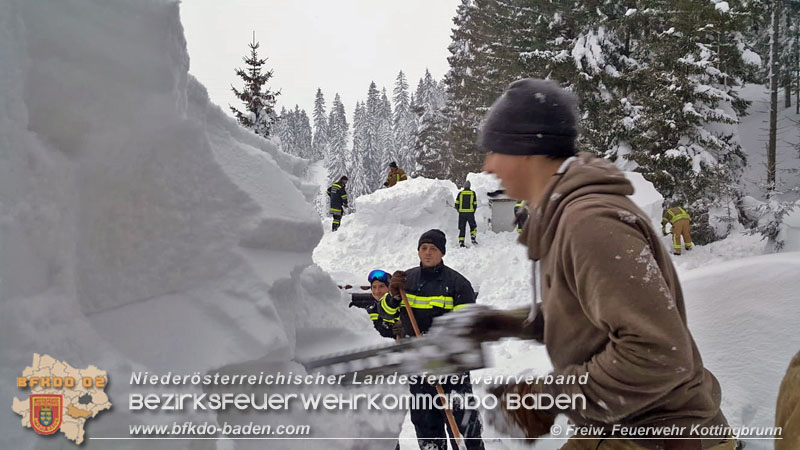 20190112 Katastrophen-Hilfsdiensteinsatz im Bezirk Lilienfeld  Foto:  FF Kottingbrunn