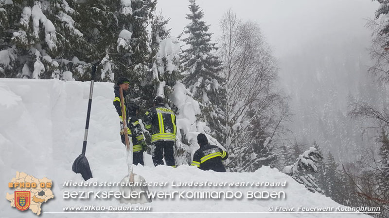 20190112 Katastrophen-Hilfsdiensteinsatz im Bezirk Lilienfeld  Foto:  FF Kottingbrunn