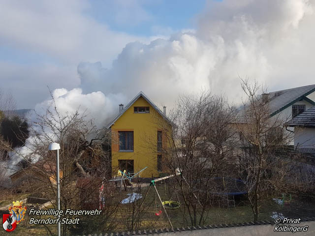 20190120 Brand in Berndorfer Wohnsiedlung  Foto: © G.Kölbinger