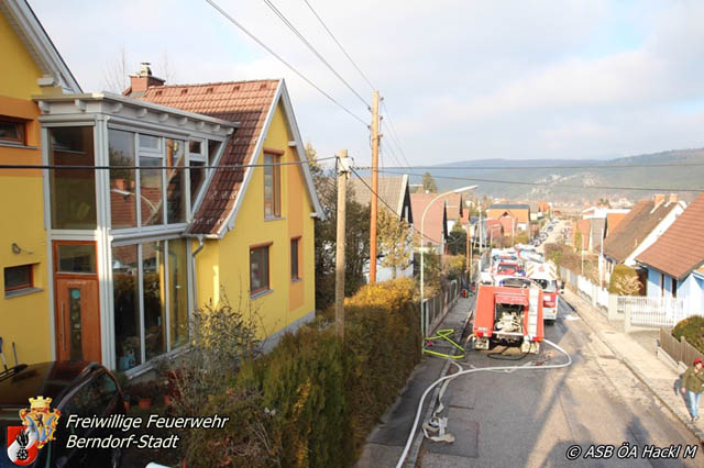 20190120 Brand in Berndorfer Wohnsiedlung Foto: © Markus Hackl 20190120 Brand in Berndorfer Wohnsiedlung Foto: © Markus Hackl