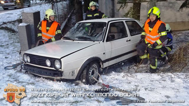 20190128 Verkehrsunfall im Rosental bei Siegenfeld  Foto: © FF Siegenfeld