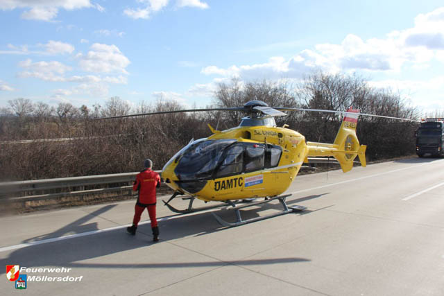 20190129 VU A2 RFB Wien Höhe Abfahrt Raststation Guntramsdorf  Foto: © FF Möllersdorf