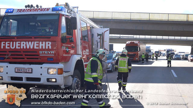 20190129 VU A2 RFB Wien Höhe Knoten Guntramsdorf - Einmündung A3 Foto: © Stefan Schneider 20190129 VU A2 RFB Wien Höhe Knoten Guntramsdorf - Einmündung A3 Foto: © Stefan Schneider