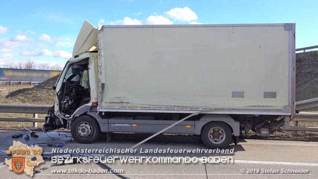 20190129 VU A2 RFB Wien Höhe Knoten Guntramsdorf - Einmündung A3 Foto: © Stefan Schneider 20190129 VU A2 RFB Wien Höhe Knoten Guntramsdorf - Einmündung A3 Foto: © Stefan Schneider