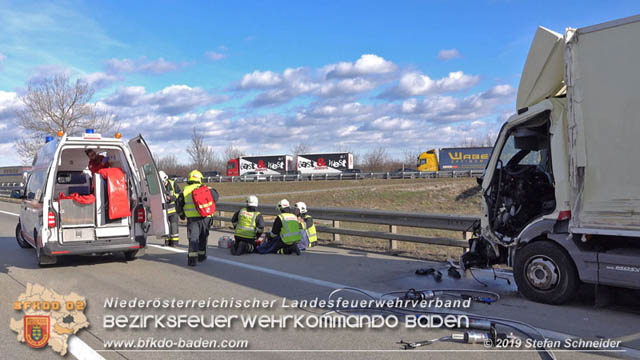 20190129 VU A2 RFB Wien Höhe Knoten Guntramsdorf - Einmündung A3 Foto: © Stefan Schneider 20190129 VU A2 RFB Wien Höhe Knoten Guntramsdorf - Einmündung A3 Foto: © Stefan Schneider
