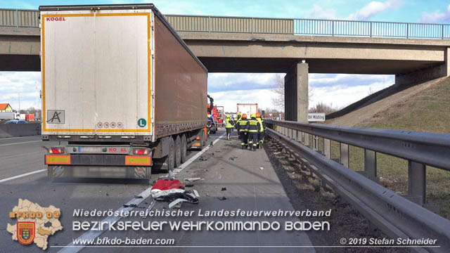 20190129 VU A2 RFB Wien Höhe Knoten Guntramsdorf - Einmündung A3 Foto: © Stefan Schneider 20190129 VU A2 RFB Wien Höhe Knoten Guntramsdorf - Einmündung A3 Foto: © Stefan Schneider
