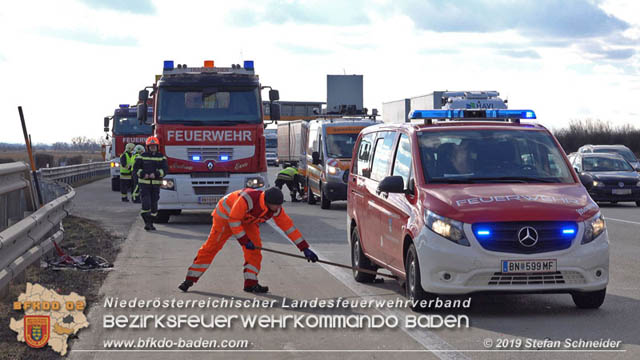 20190129 VU A2 RFB Wien Höhe Knoten Guntramsdorf - Einmündung A3 Foto: © Stefan Schneider 20190129 VU A2 RFB Wien Höhe Knoten Guntramsdorf - Einmündung A3 Foto: © Stefan Schneider