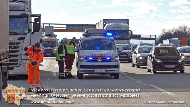 20190129 VU A2 RFB Wien Höhe Knoten Guntramsdorf - Einmündung A3 Foto: © Stefan Schneider 20190129 VU A2 RFB Wien Höhe Knoten Guntramsdorf - Einmündung A3 Foto: © Stefan Schneider